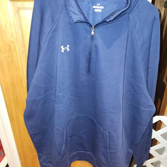 Under Armour Other - NWT Mens Under Armour Rival Fleece 1/4 Zip Pullover Front Pocket Sz 3XL NAVY